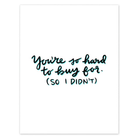 Hard to Buy For Card