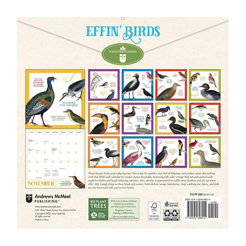 Effin' Birds 2026 Wall Calendar
