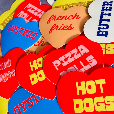 Food Heart Stickers
