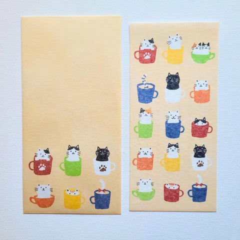 Cat Mug Stationery Set