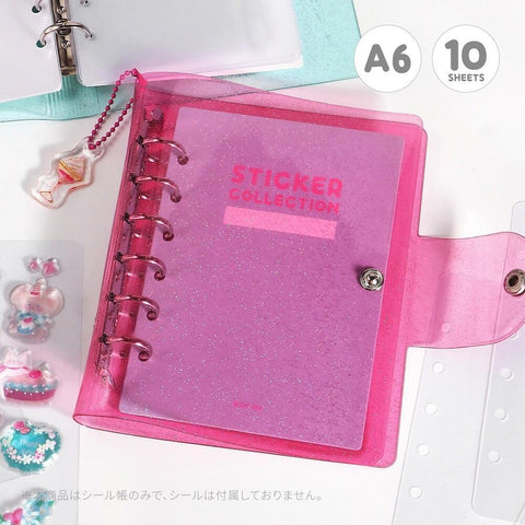 Pink Glitter Sticker Collection Binder