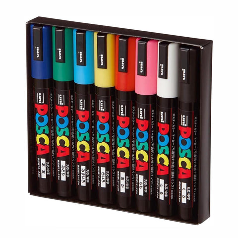 POSCA Medium PC-5M Paint Marker Set, 8 Colors