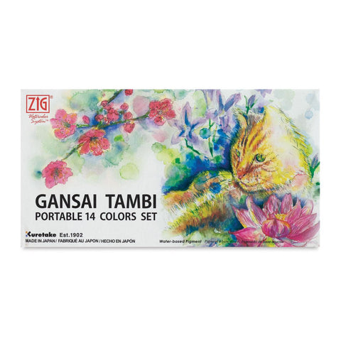 Gansai Tambi Portable 14 Color Watercolor Set