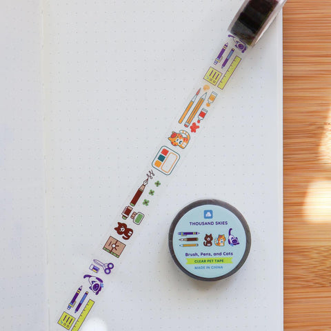 Stationery + Cats PET Tape