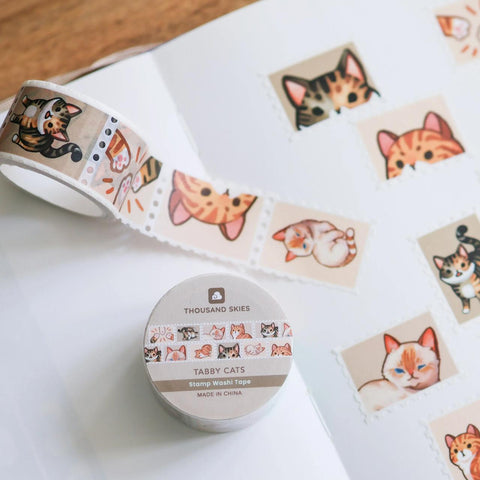 Tabby Cats Stamp Washi Tape