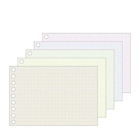 Muted Grid Mini Loose Leaf Paper
