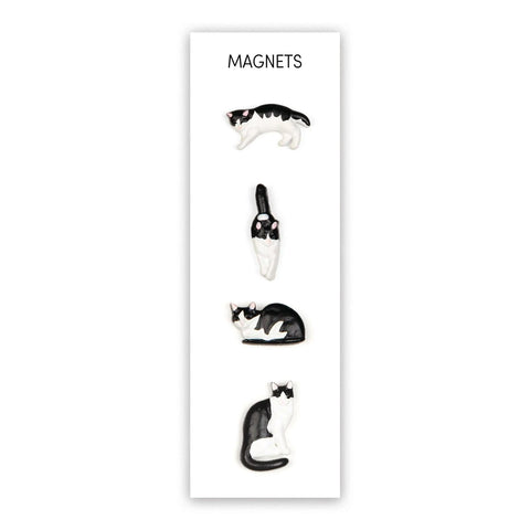 Tuxedo Cat Magnets Set