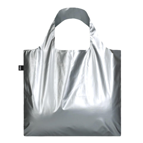 Metallic Silver Tote Bag