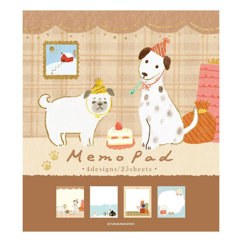 Snow Scene + Doggy Memo Pad