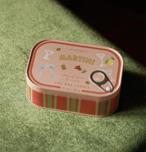 Martini Bistro Tin Candle