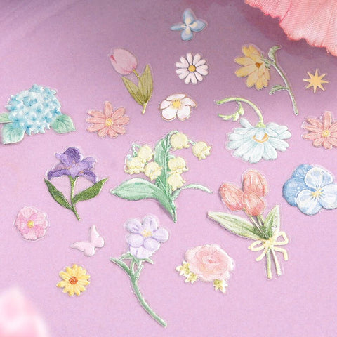 Fluffy Bouquet Icing Stickers
