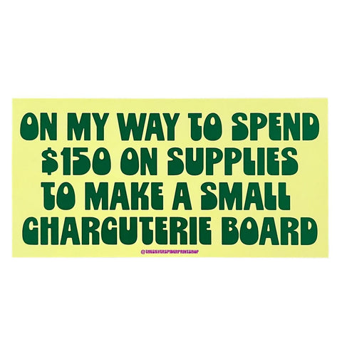 Charcuterie Supplies Bumper Sticker