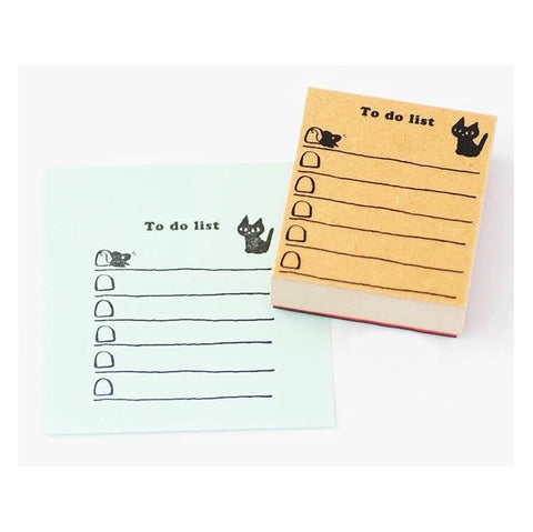 Cat + Mouse To-Do List Stamp
