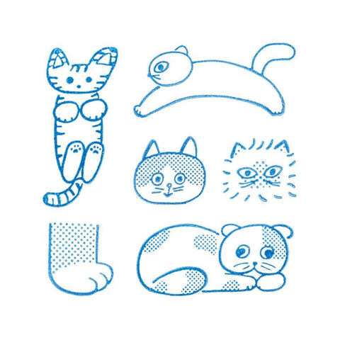 Kori Jirushi Clear Stamp Set, Cats