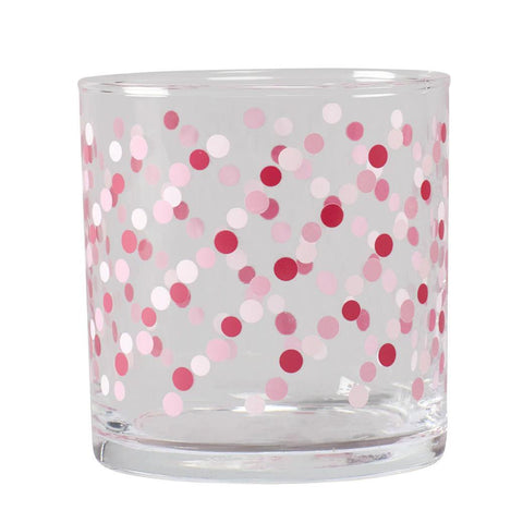 Pink Dots Party Glass