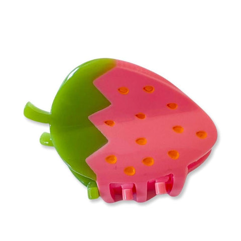 Mini Pink Strawberry Hair Claw