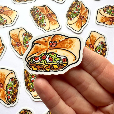 Crunchy Taco Wrap Mini Sticker