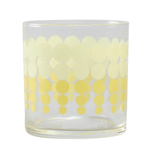Yellow Dots Party Glass