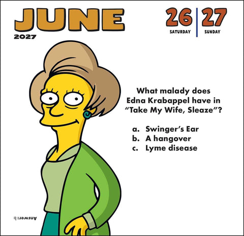 The Simpsons 2027 Day-to-Day Calendar