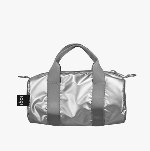 Metallic Silver Small Weekender
