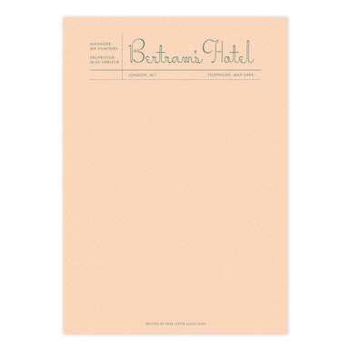 Bertram's Hotel Notepad