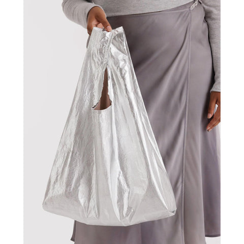 Standard Reusable Tote: Chrome Metallic