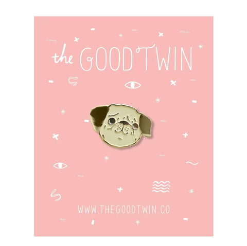 Peggy Pug Enamel Pin