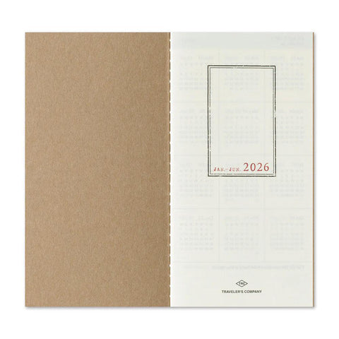 TRAVELER'S notebook, Regular Size, 2026 Diary (Weekly + Memo)