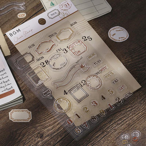 Clear Stamps, Vintage Date