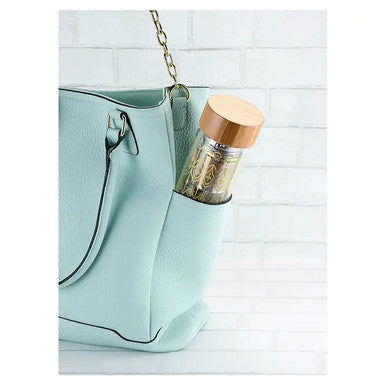 Arabesque Gold Glass Travel Infuser Mug