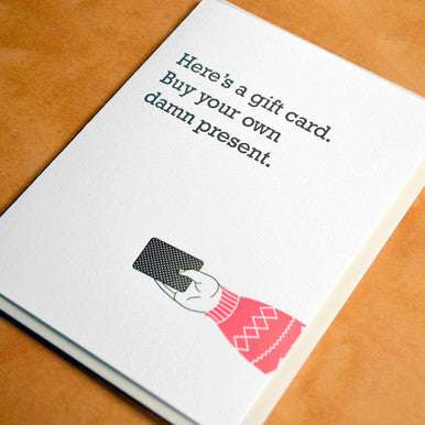 Buy Your Own Present Card