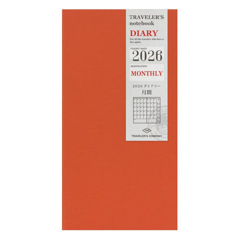 TRAVELER'S notebook, Regular Size, 2026 Diary (Monthly)