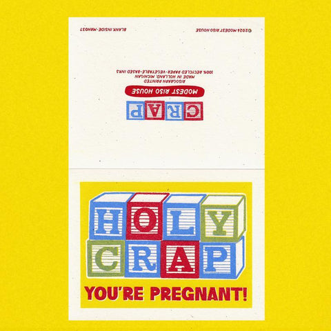 Holy Crap You're Pregnant Card
