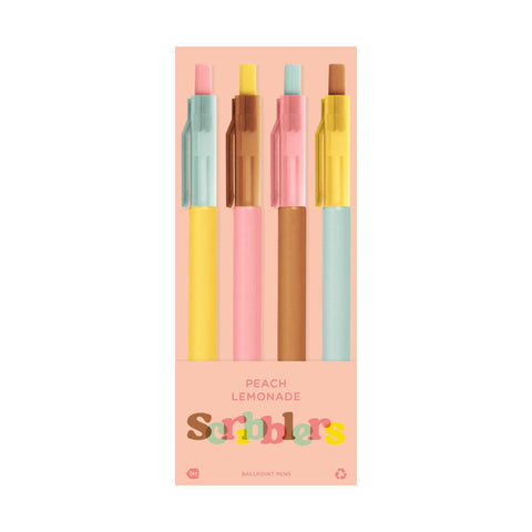 Scribblers Ballpoint Pens, Sets of 4