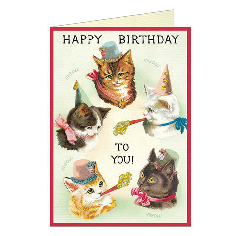 Cat Party Birthday Card