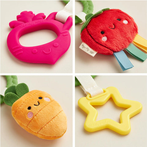 Veggie Bitzy Busy Ring Teething Activity Toy