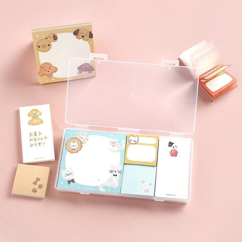 Fluffy Animals MEMONO Memo Pad Set