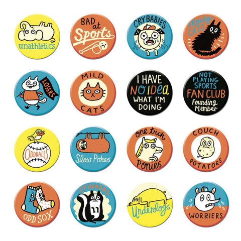 Bad at Sports Buttons
