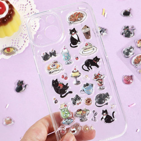 Kyururun Café Kuroneko Stickers