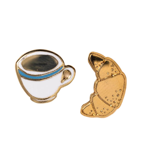 Croissant + Coffee Earrings