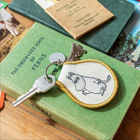 Moomintroll Wave Patch + Charm Keychain
