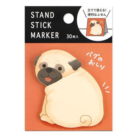 Pug Standing Sticky Notes