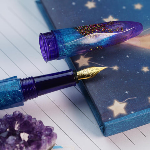 Briolette Fountain Pen, Amethyst Tide