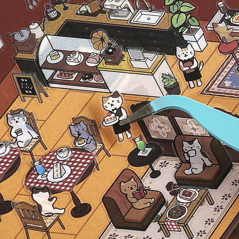 Cafe Isometric Sticker Scene