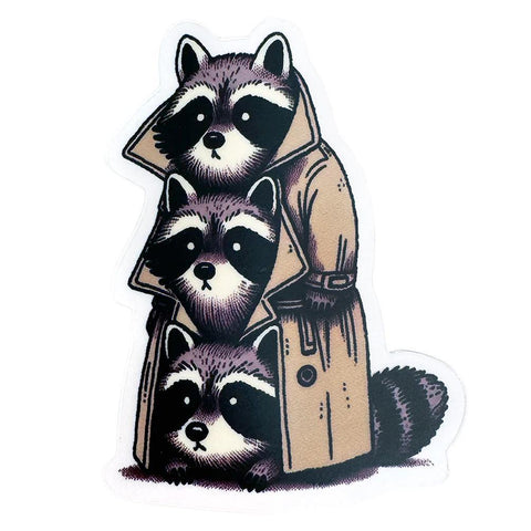 3 Raccoons Sticker