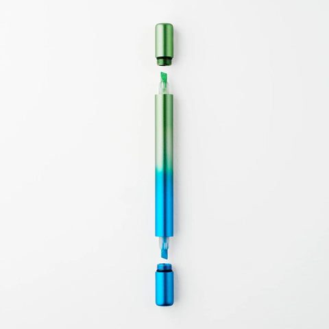 Ori Refillable Highlighter, Blue + Green
