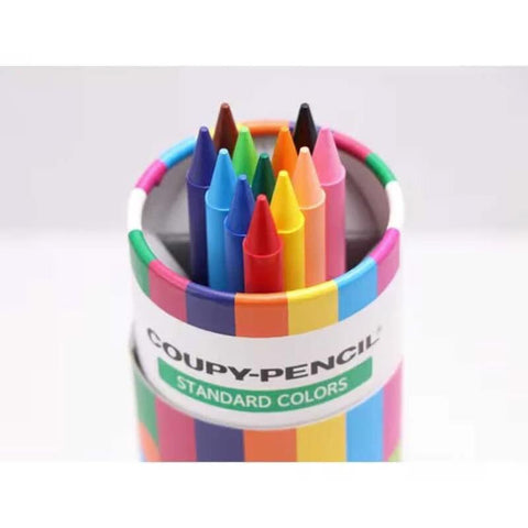 Sakura Coupy-Pencil Wax Crayons, Tube of 12