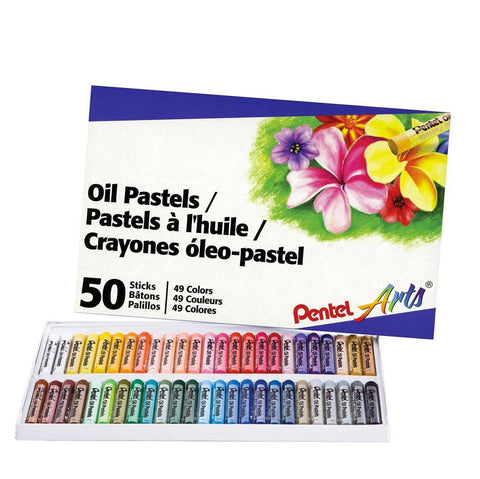 Pentel Arts Oil Pastels, Set of 50
