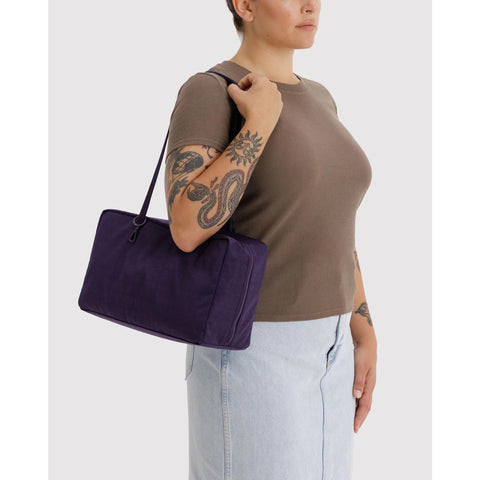 Medium Nylon Bowler Bag: Fig