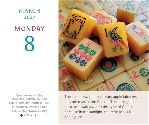 Art of Mahjong 2027 Day-to-Day Calendar